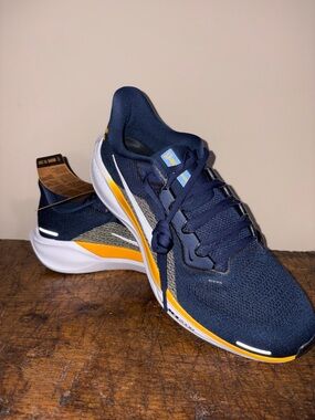 Nike Navy and Yellow Athletic Sneakers (West Virginia)